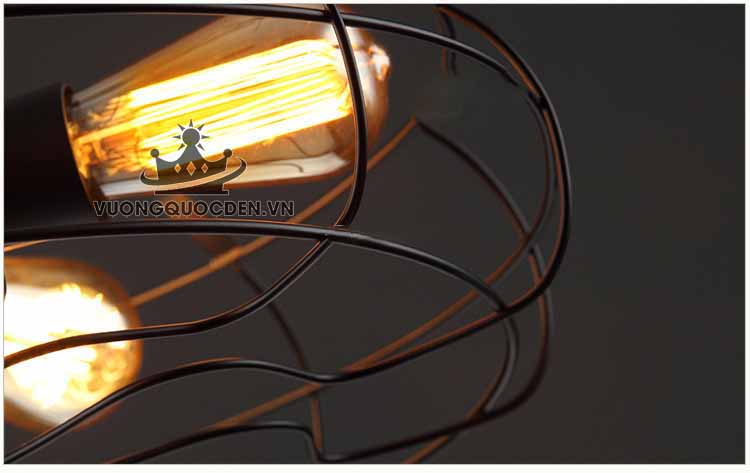 Đèn chùm quạt trần cao cấp phong cách Retro FK175-10